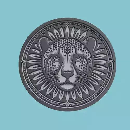 Cheetah Animal Medallion Cheetah Print Model