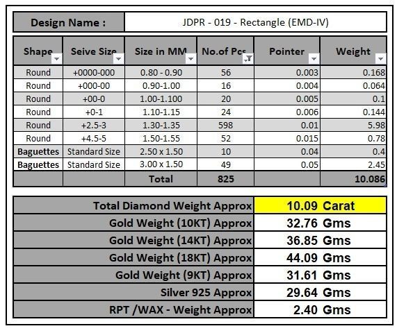 Custom Championship Rectangle Shape Baguettes  Diamond Ring  3D print model_20