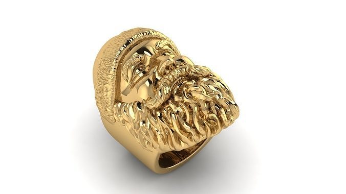 Santa Claus head rng 3d Pirntable Model 3D print model