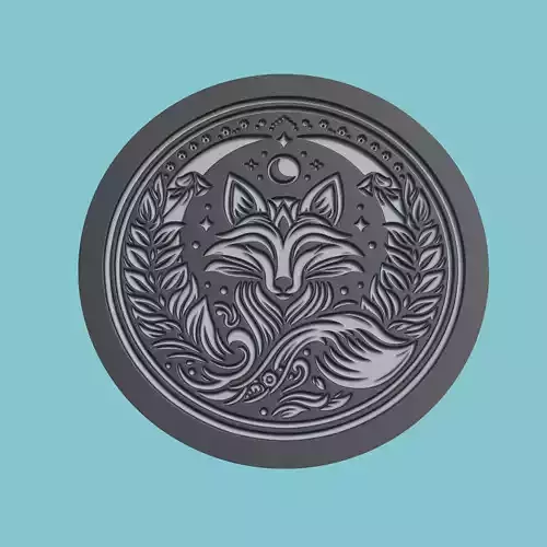 Fox Animal Medallion Fox Print Model