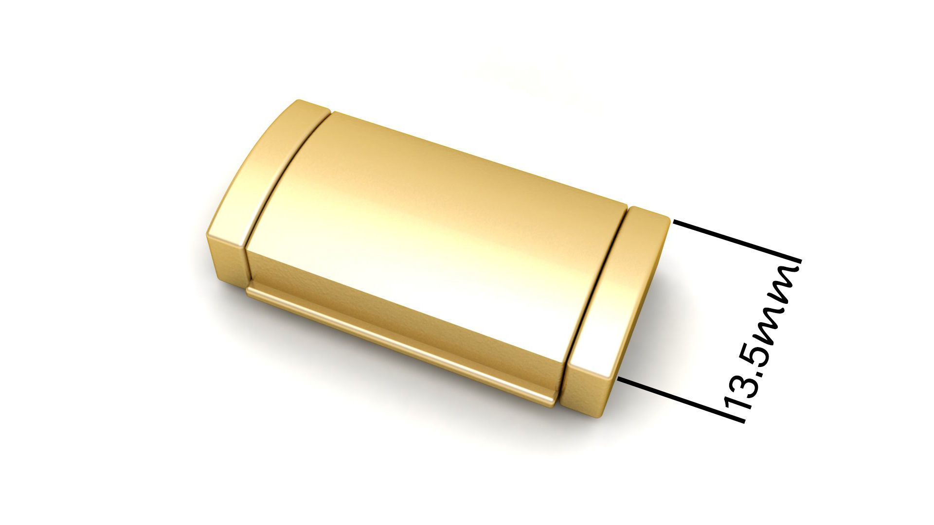 13 and half mm Rectangular Lock Box Combo of Plain and Diamond 3D Model Collection_2