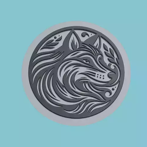 Fox Animal Medallion Fox Print Model