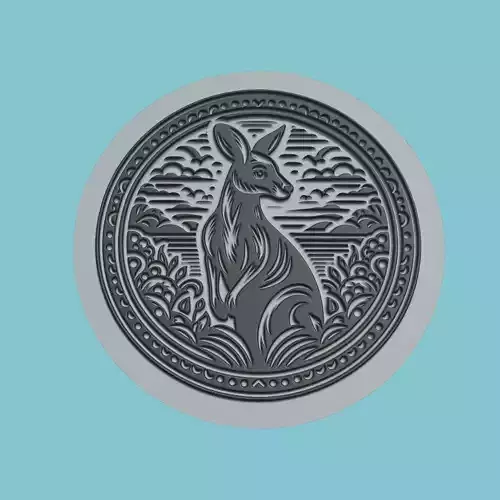 Kangaroo Animal Medallion Kangaroo Print Model