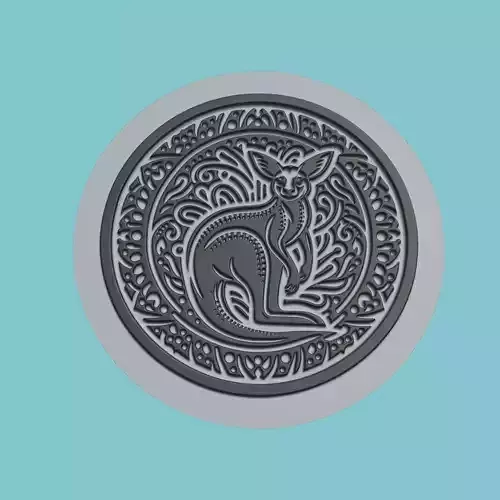 Kangaroo Animal Medallion Kangaroo Print Model