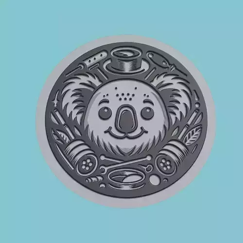 Koala Animal Medallion Koala Print Model