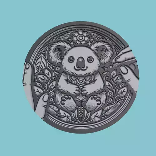 Koala Animal Medallion Koala Print Model