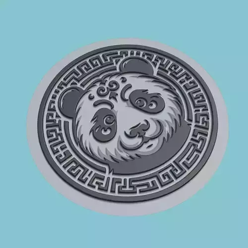Panda Animal Medallion Panda Print Model