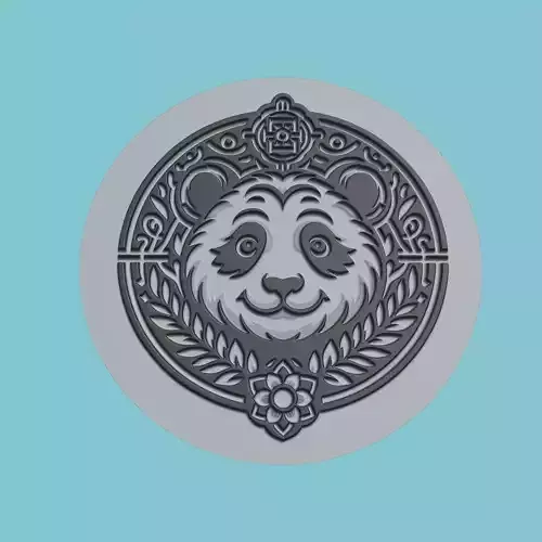 Panda Animal Medallion Panda Print Model