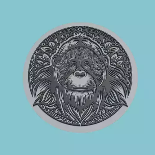 Orangutan Animal Medallion Orangutan Print Model