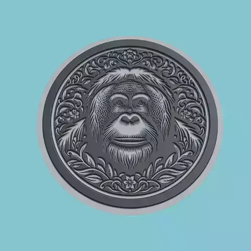 Orangutan Animal Medallion Orangutan Print Model
