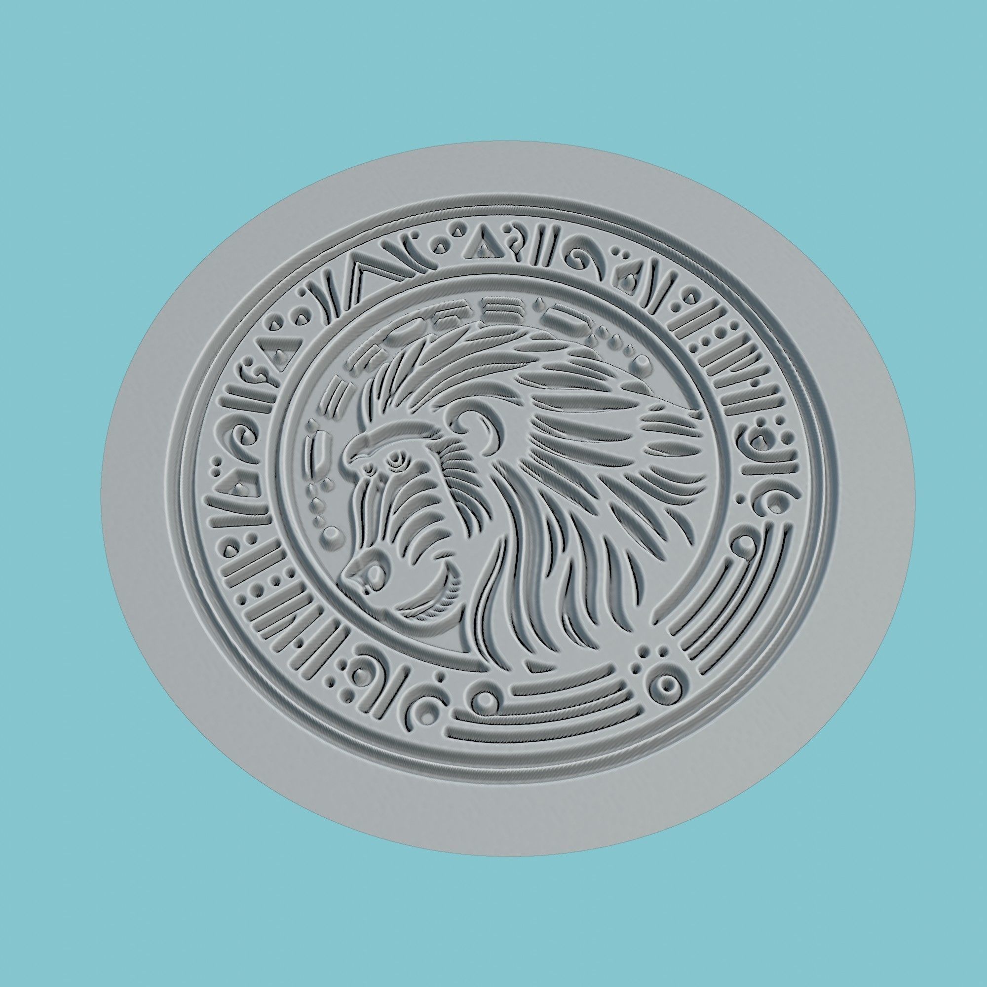 Baboon Animal Medallion Baboon Print Model 3D print model_3