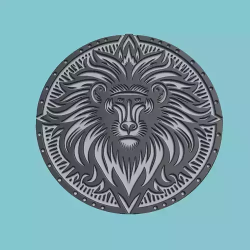 Baboon Animal Medallion Baboon Print Model