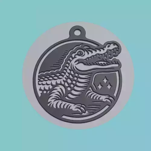 Crocodile Animal Medallion Crocodile Print Model