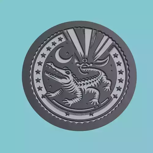 Crocodile Animal Medallion Crocodile Print Model