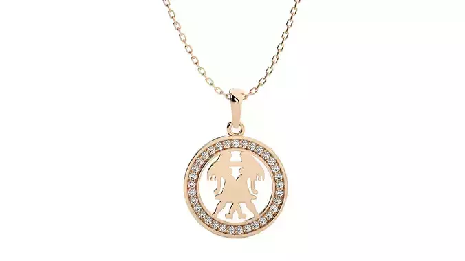 Gemini Zodiac Pendant 3D print model