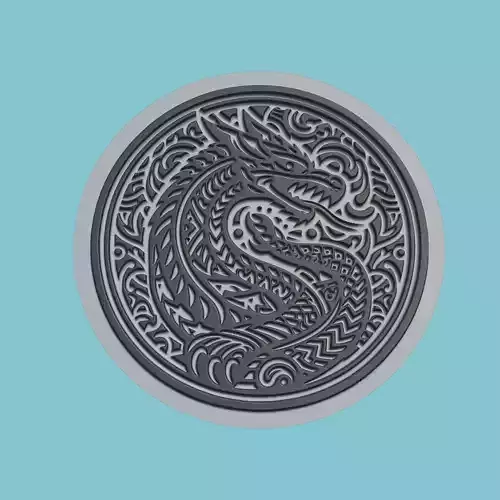 Komodo dragon Animal Medallion Komodo dragon Print Model 3D print model
