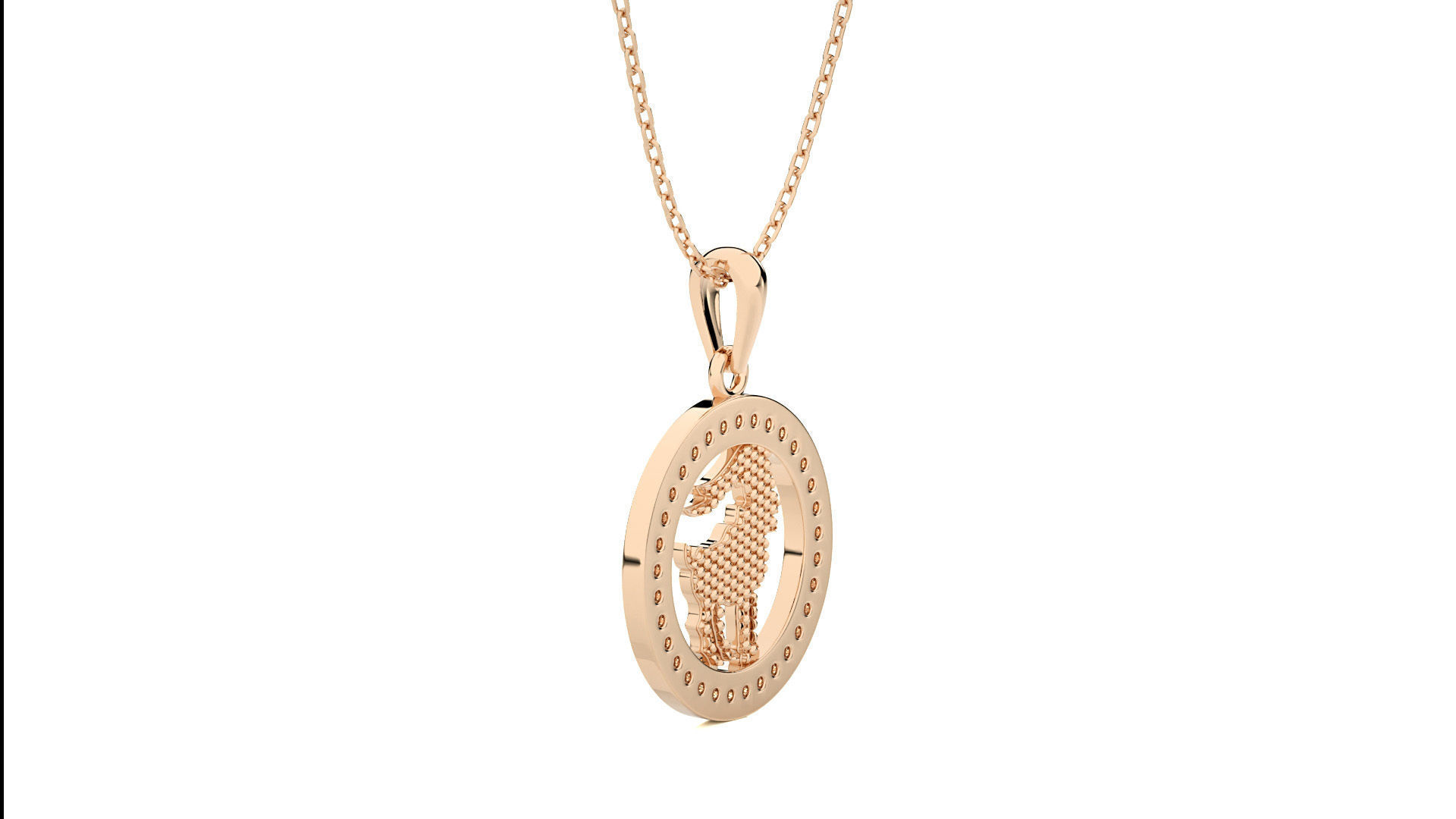 Capricorn Zodiac Pendant  3D print model_4