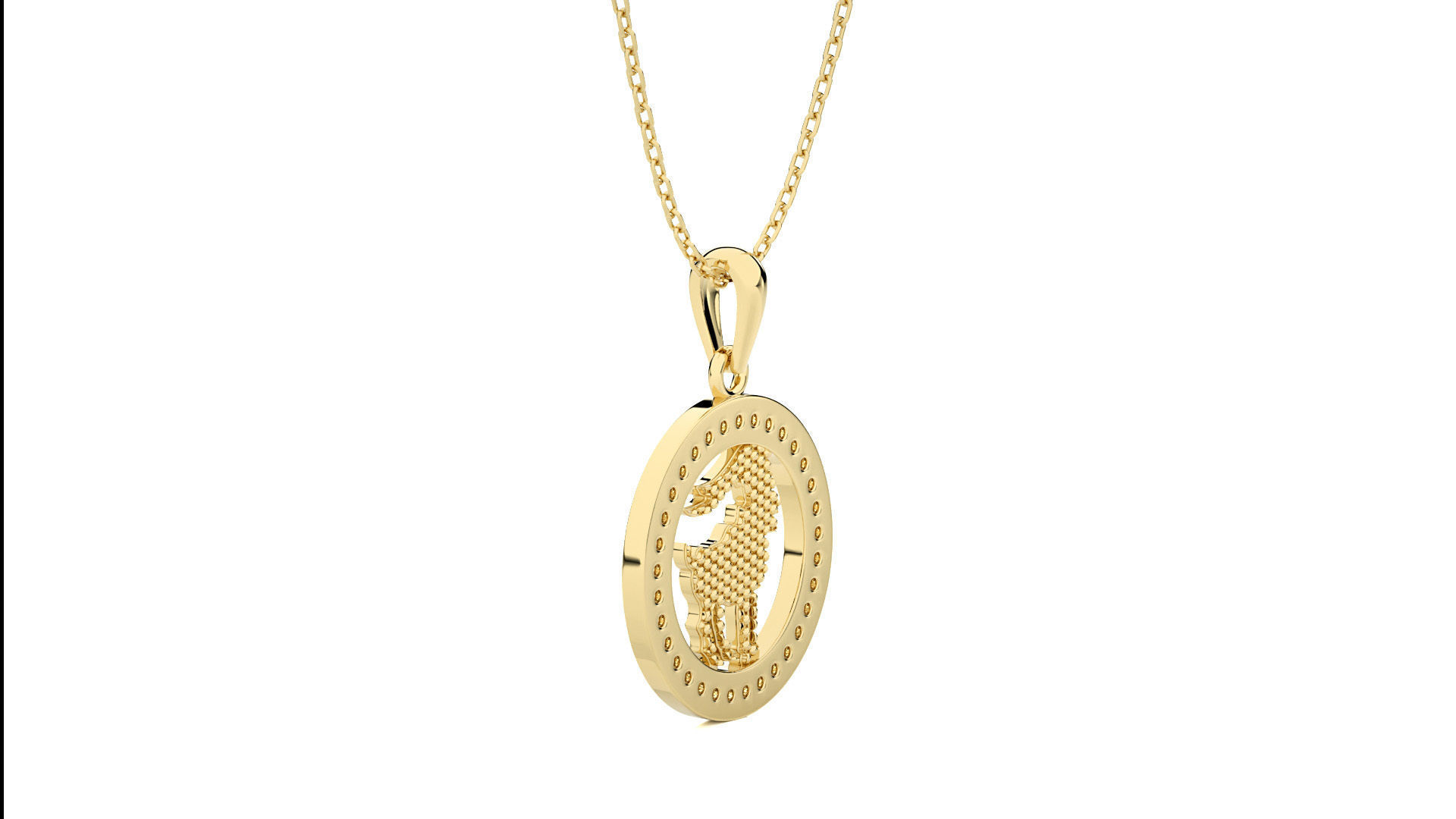 Capricorn Zodiac Pendant  3D print model_12