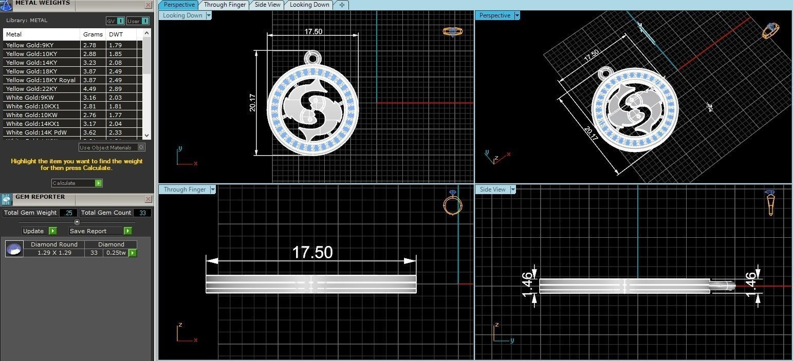 Pisces Zodiac Pendant 3D print model_1