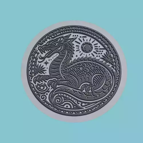 Komodo dragon Animal Medallion Komodo dragon Print Model 3D print model