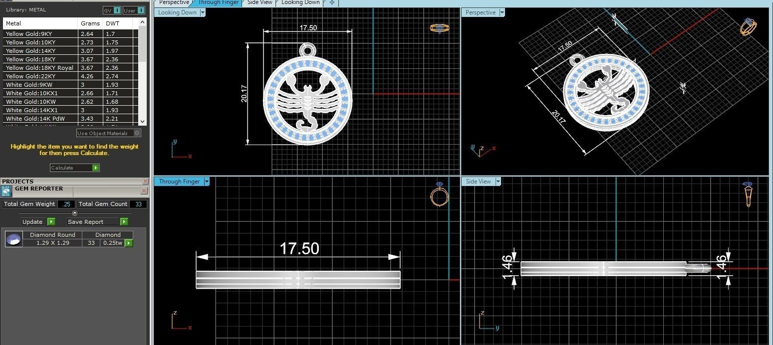Scorpio Zodiac Pendant 3D print model_1