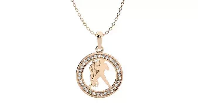 Gemini Zodiac Pendant 3D print model
