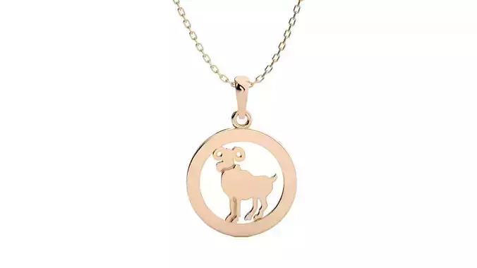 Aries Zodiac Pendant  3D print model