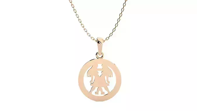 Gemini Zodiac Pendant 3D print model