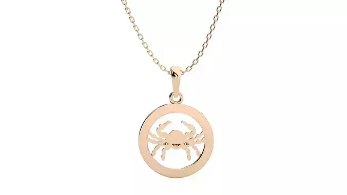 Cancer Zodiac Pendant 3D print model
