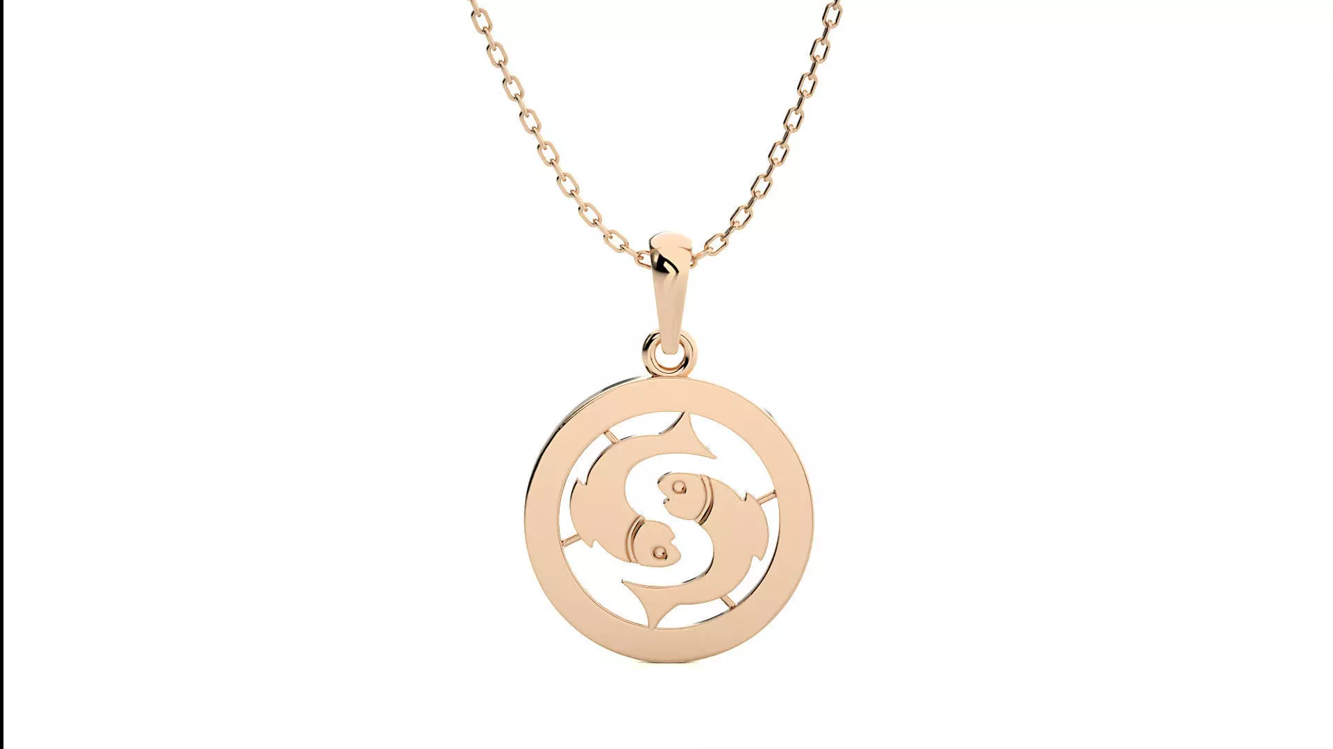 Pisces Zodiac Pendant 3D print model