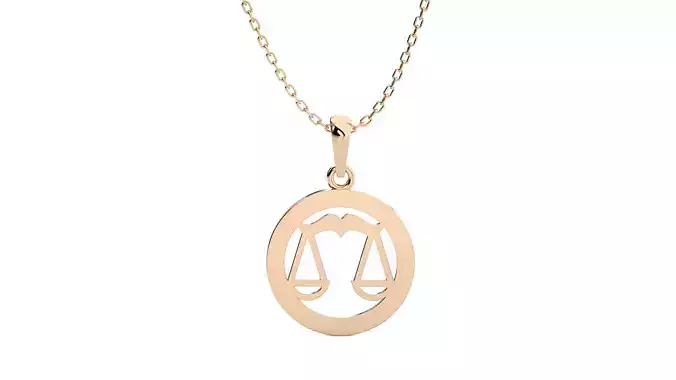 Libra Zodiac Pendant 3D print model