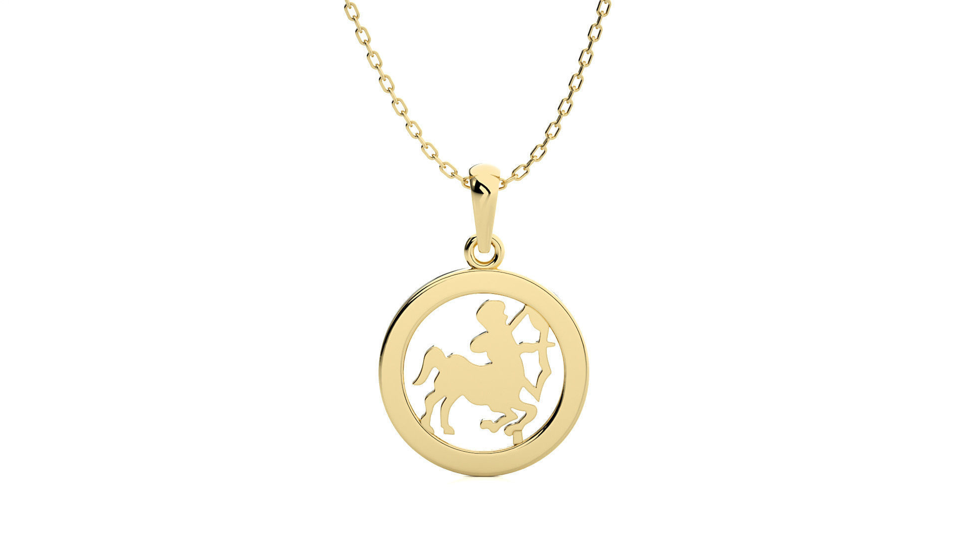 Sagittarius Zodiac Pendant 3D print model_9