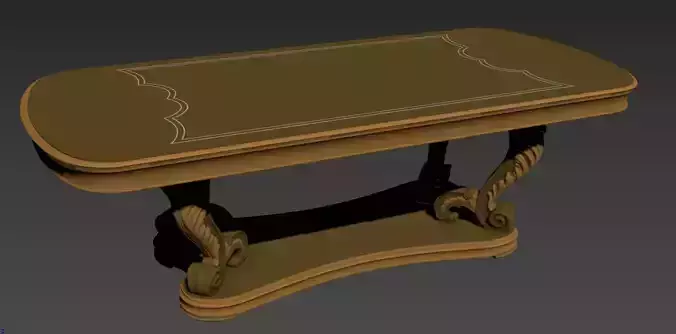  dinner table classic 3d model