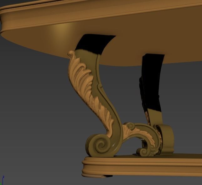  dinner table classic 3d model 3D model_2