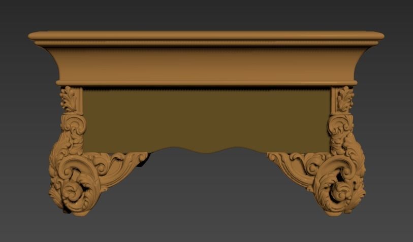 tea table classic 3d model 3D model 3D model_1