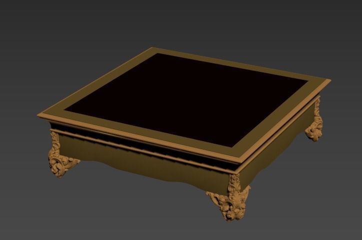 tea table classic 3d model 3D model 3D model_3