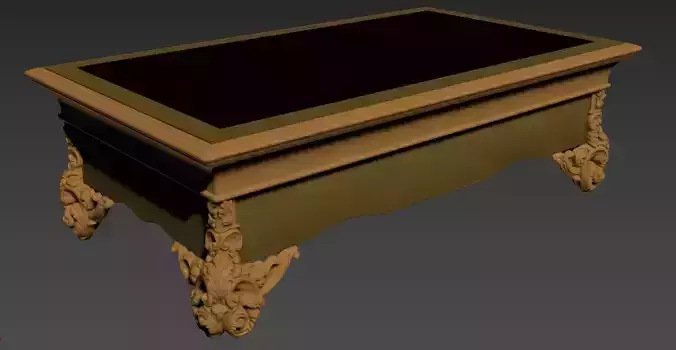 tea table classic 3d model 3D model