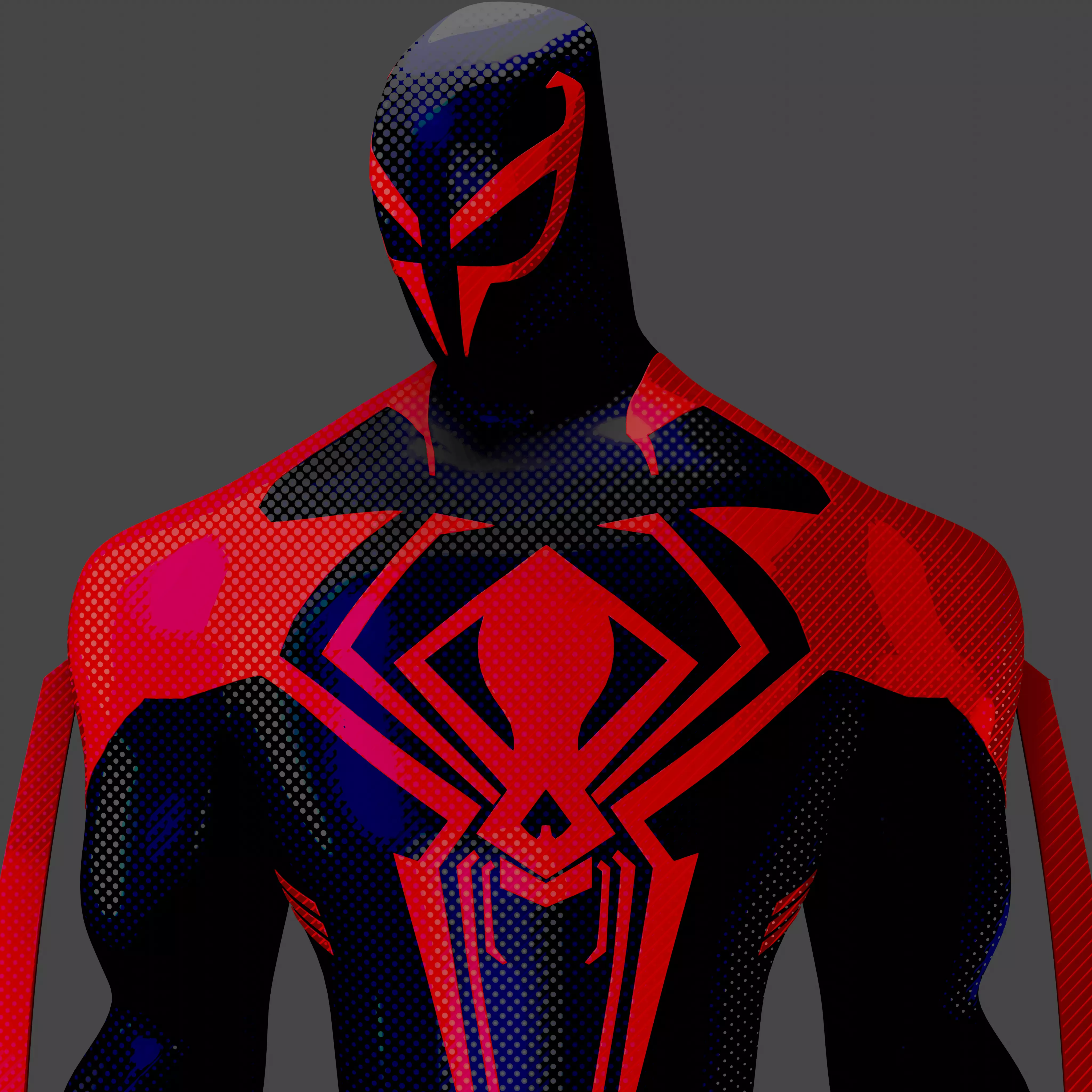 Miguel O Hara Spiderman 2099 Free low-poly 3D model_0
