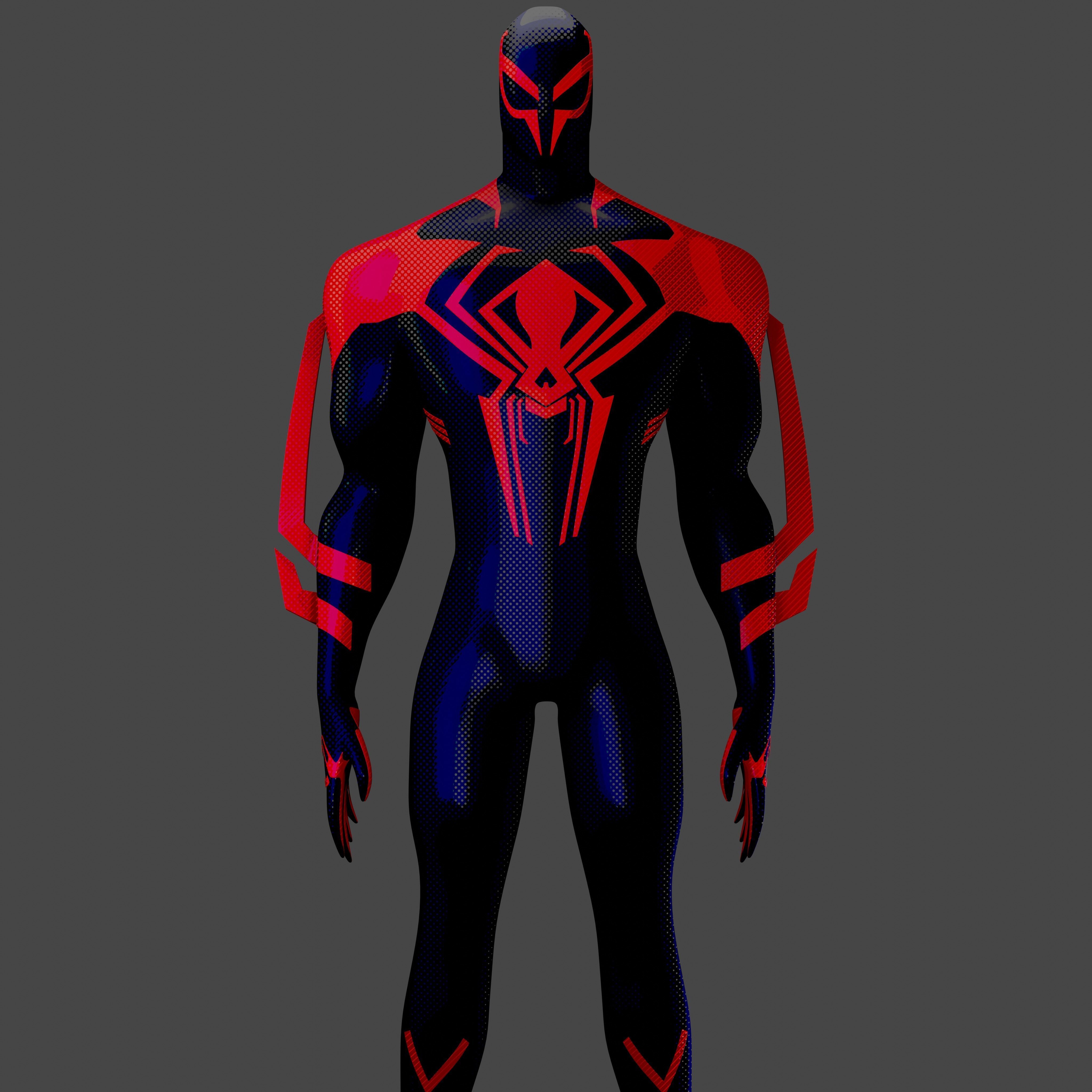 Miguel O Hara Spiderman 2099 Free low-poly 3D model_2