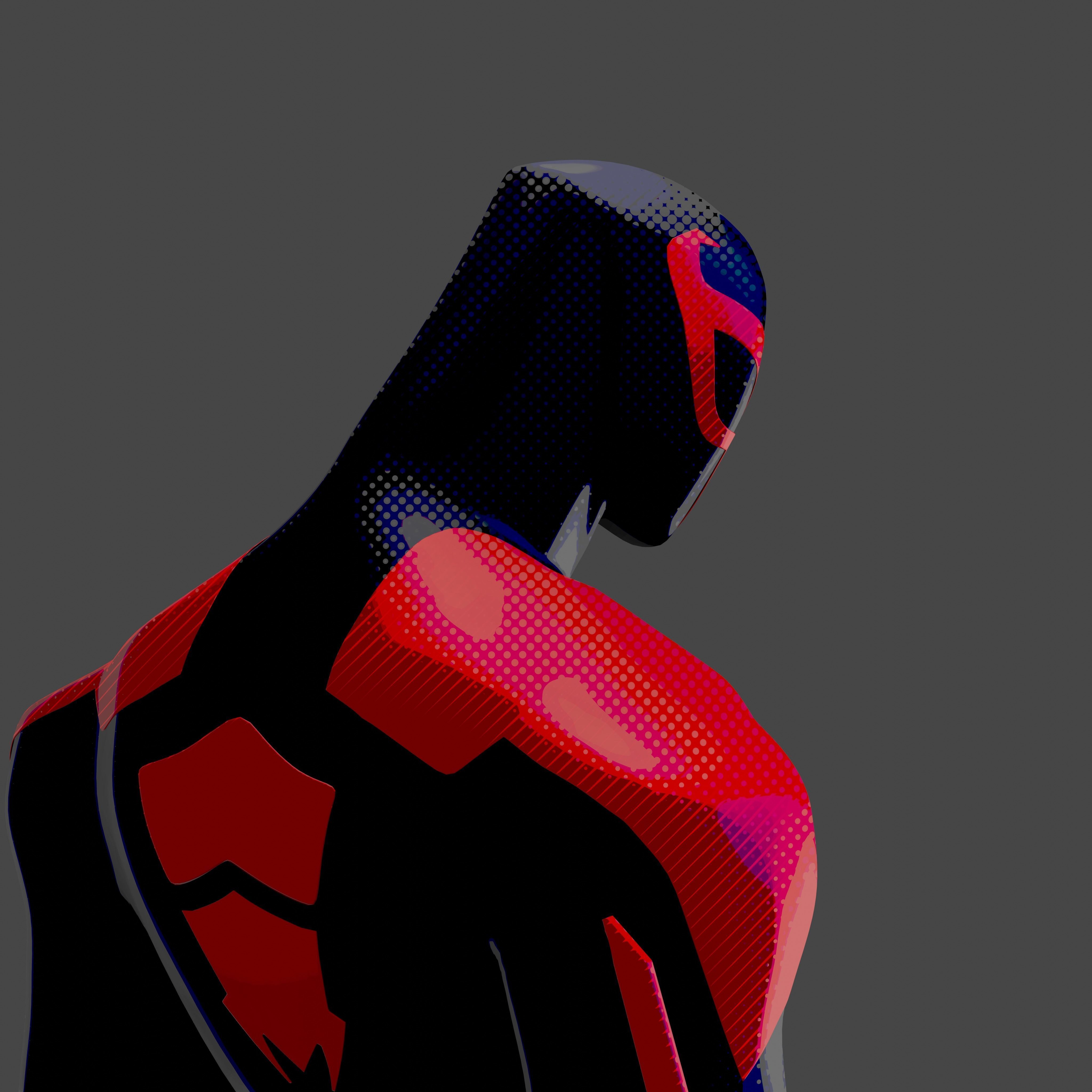 Miguel O Hara Spiderman 2099 Free low-poly 3D model_1