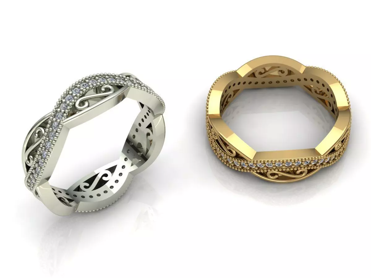 Ring gold 3D print model_0