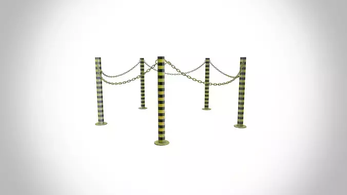 Stand Chain Barrier Metal Fence Barricade 