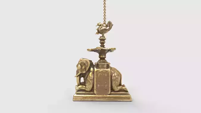 elephant oil lamp