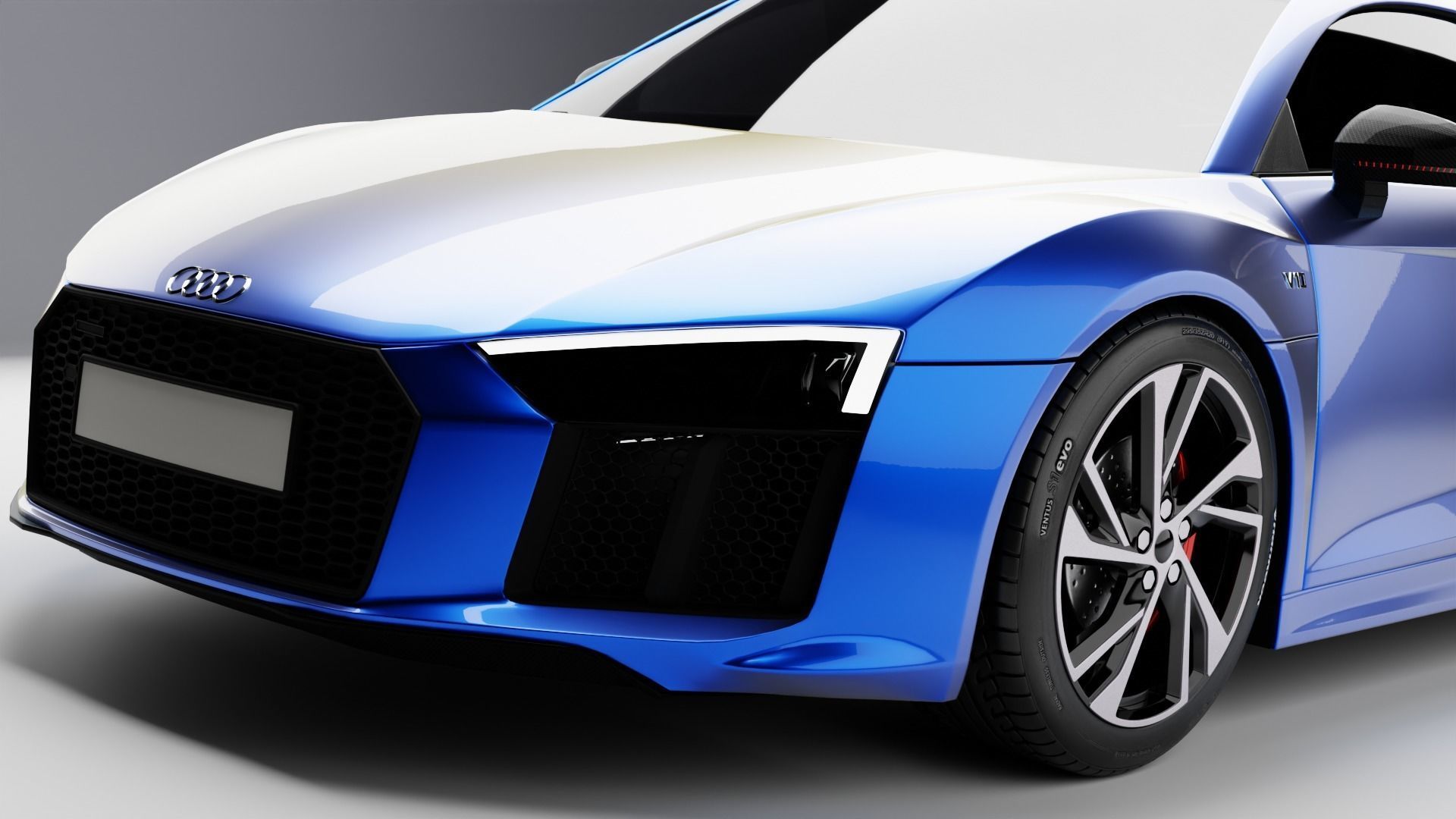 Audi R8 V10 Low-poly 3D model_16
