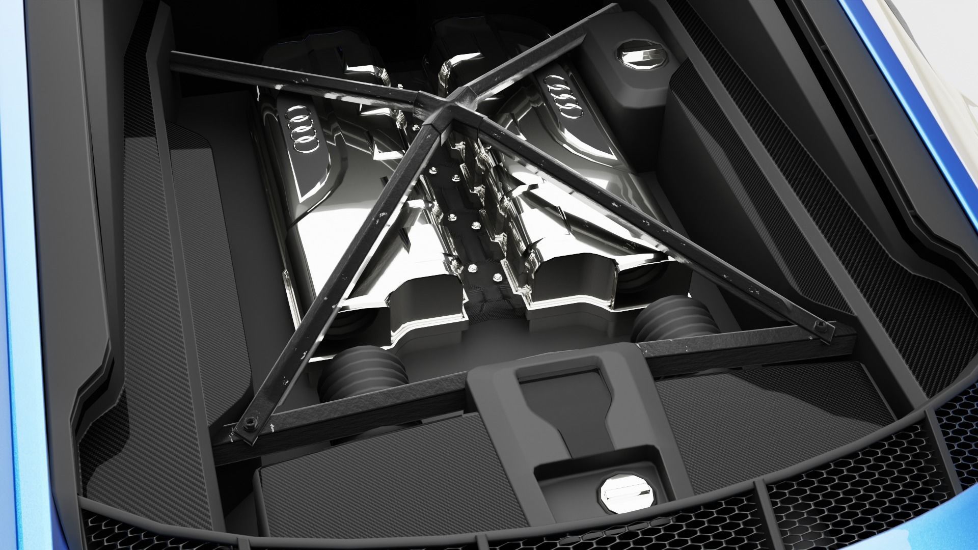 Audi R8 V10 Low-poly 3D model_11