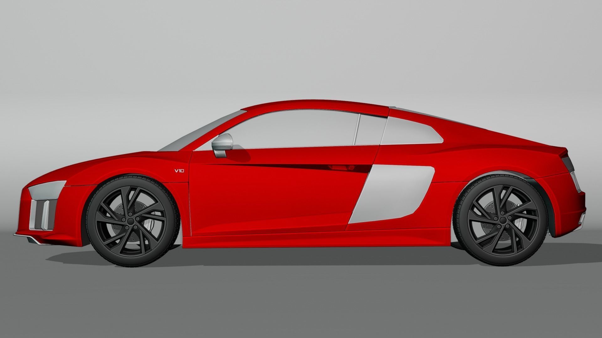 Audi R8 V10 Low-poly 3D model_17