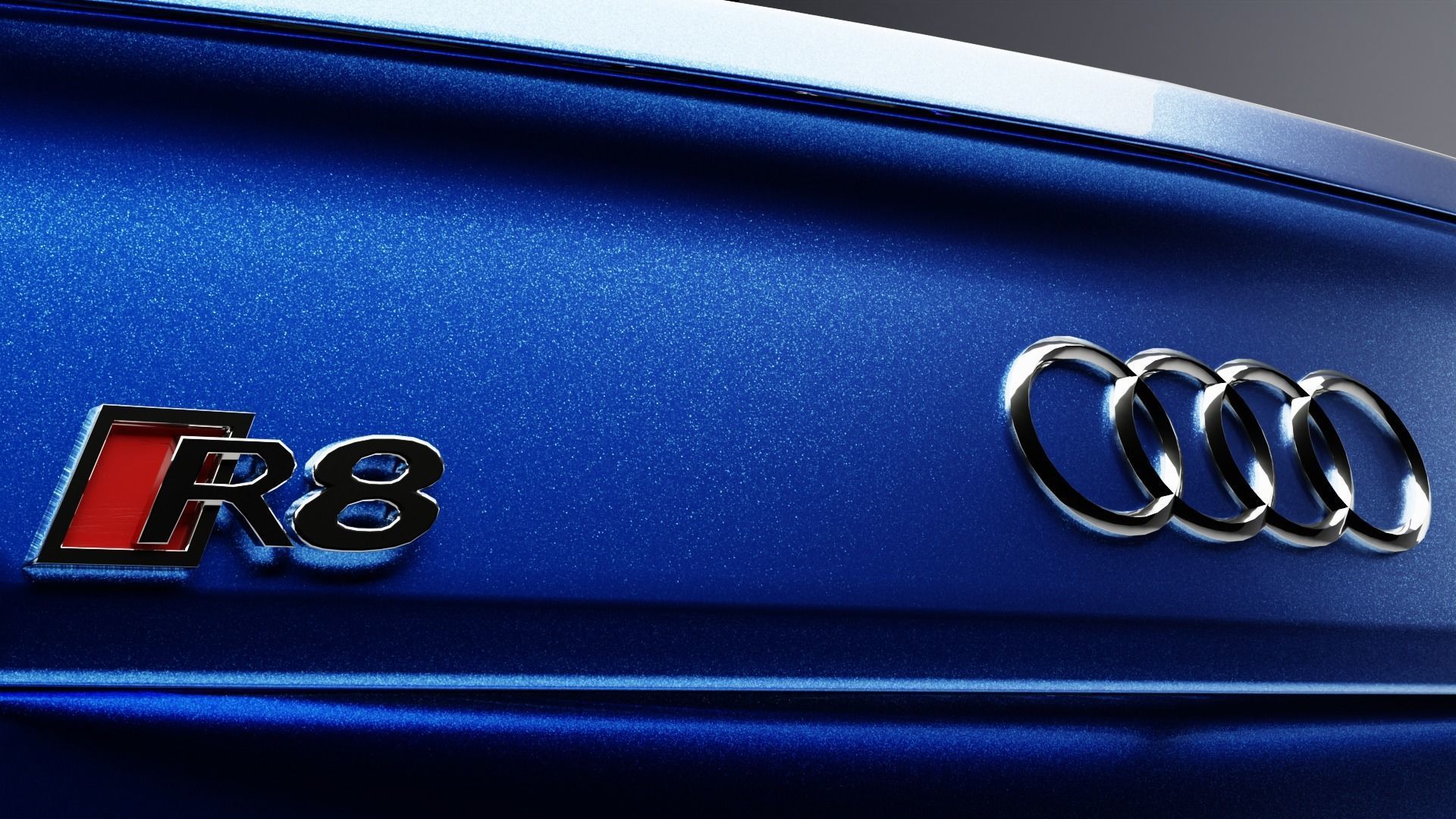 Audi R8 V10 Low-poly 3D model_8