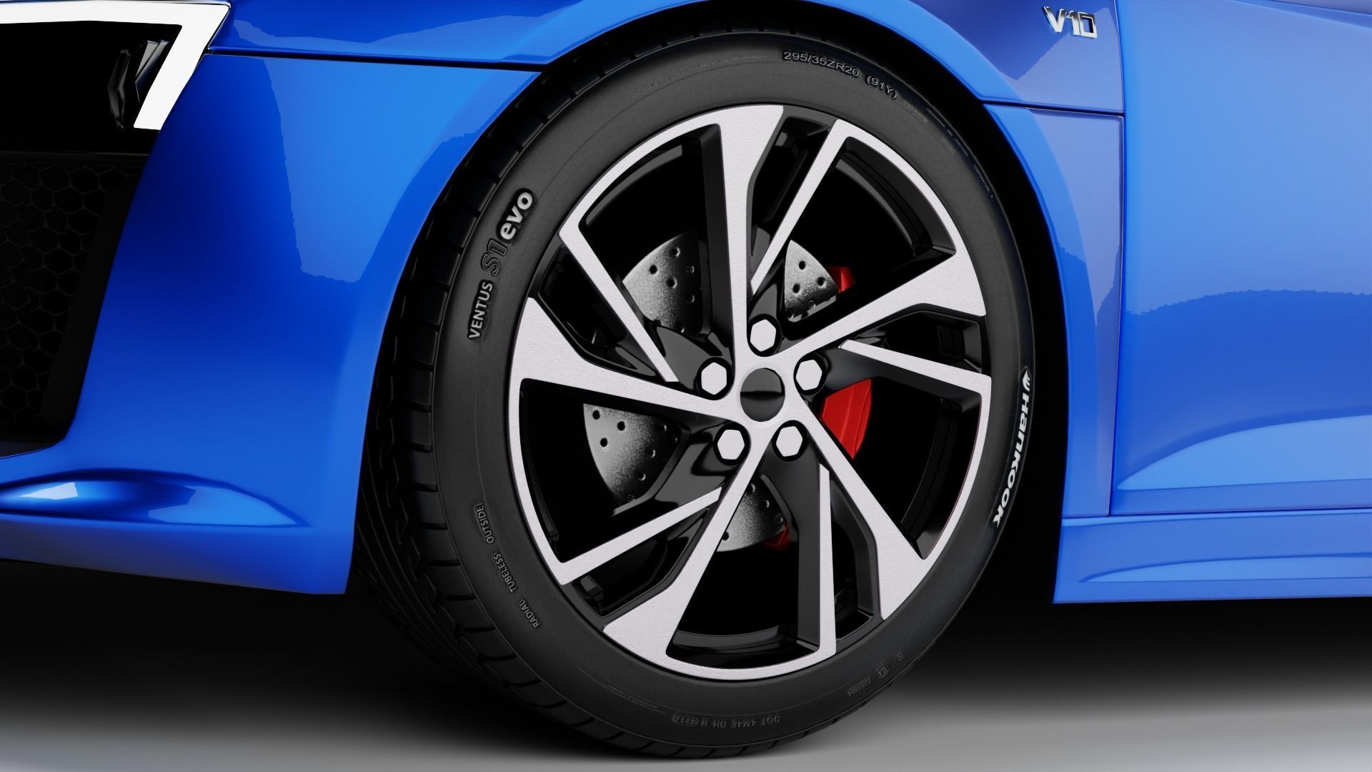 Audi R8 V10 Low-poly 3D model_5