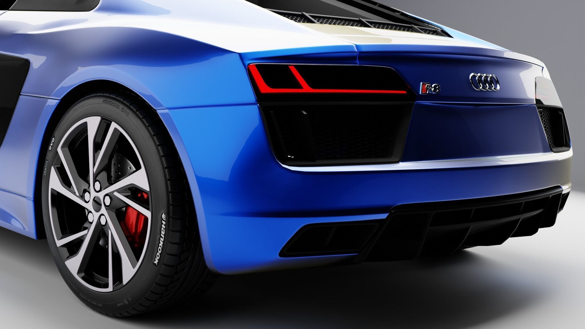 Audi R8 V10 Low-poly 3D model_15