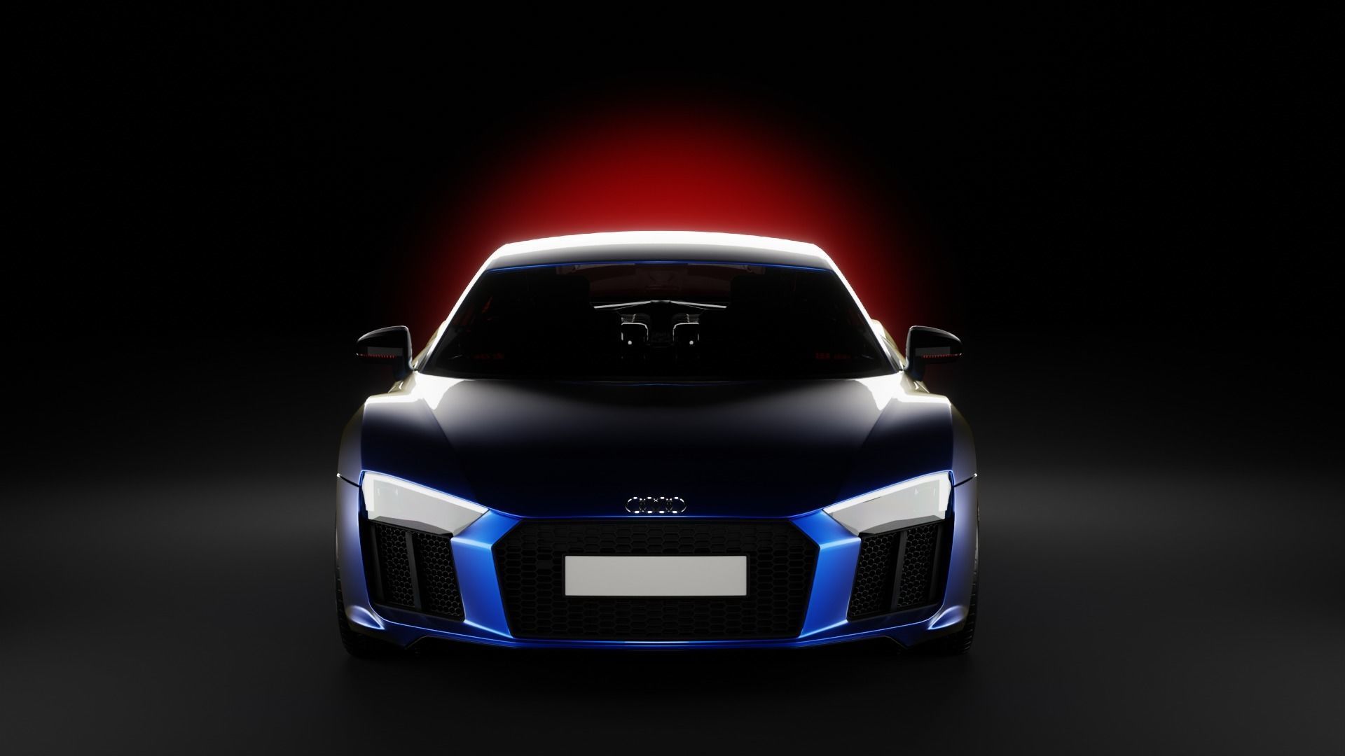 Audi R8 V10 Low-poly 3D model_1